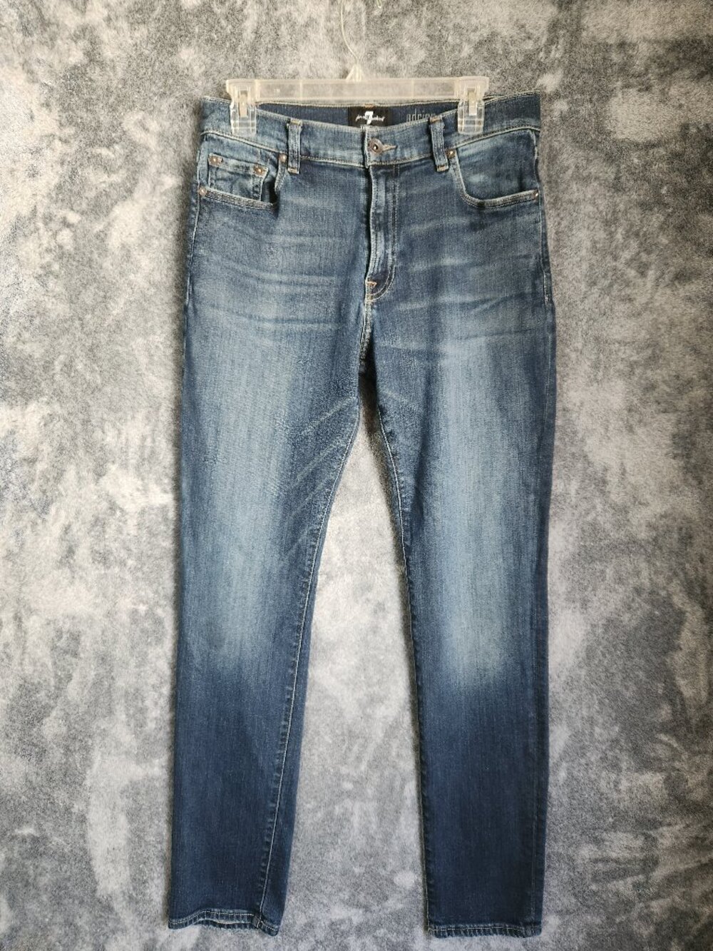 7 SEVEN FOR ALL MANKIND Men Jeans 31 x 31 Adrien Slim Medium Wash Blue Denim EUC